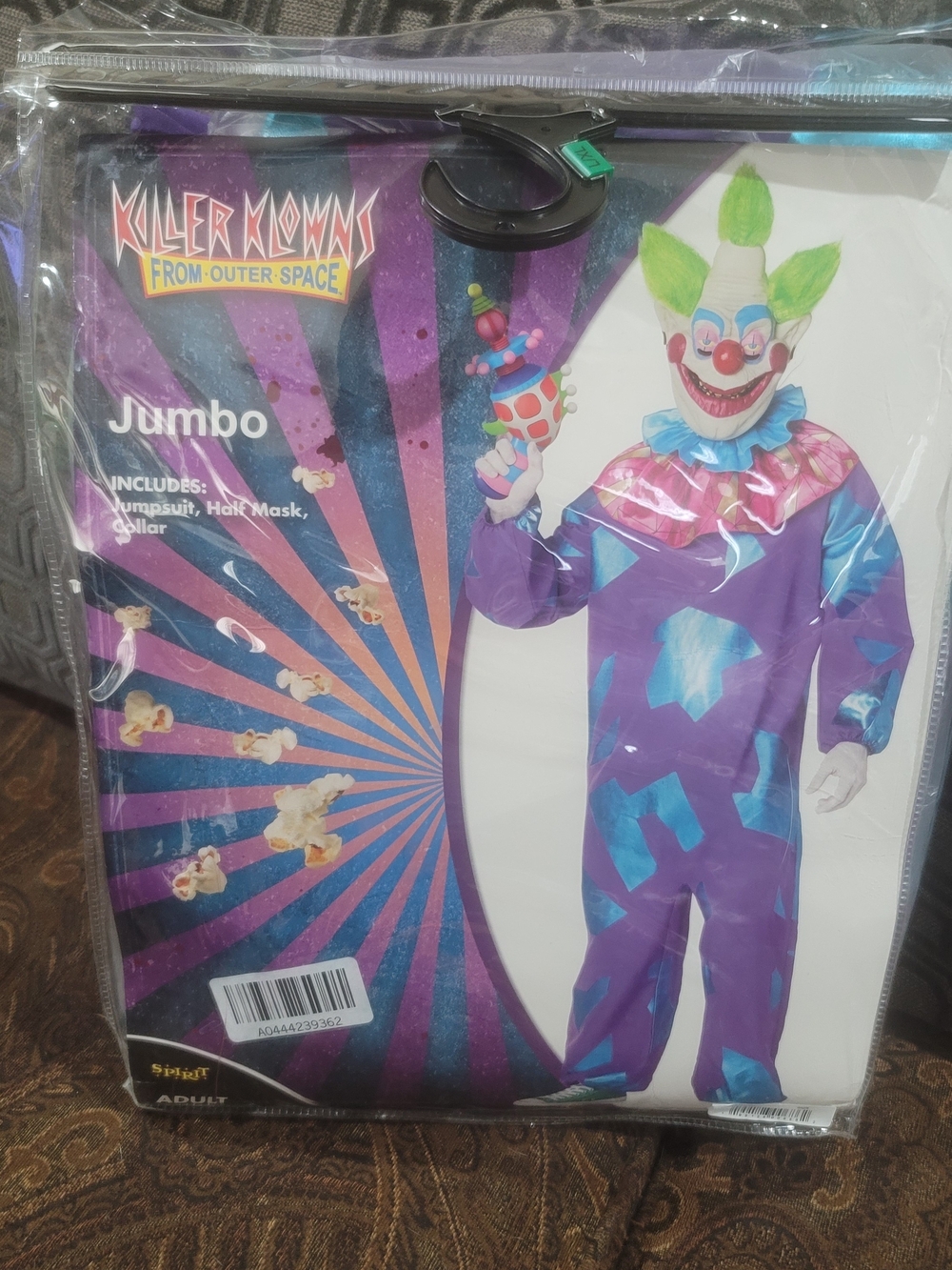 Killer Klowns From Outer Space Jumbo Clown Costume - Purple & Teal Size LARGE/XL